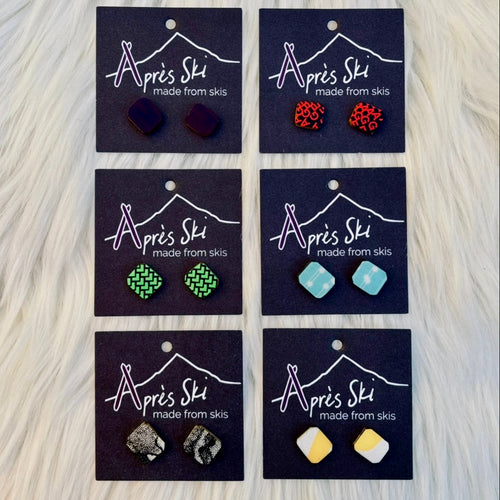 *Slalom Stud Ski Earrings*