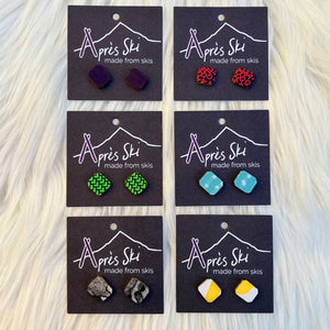 *Slalom Stud Ski Earrings*
