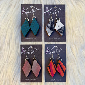Double Diamond Ski Earrings